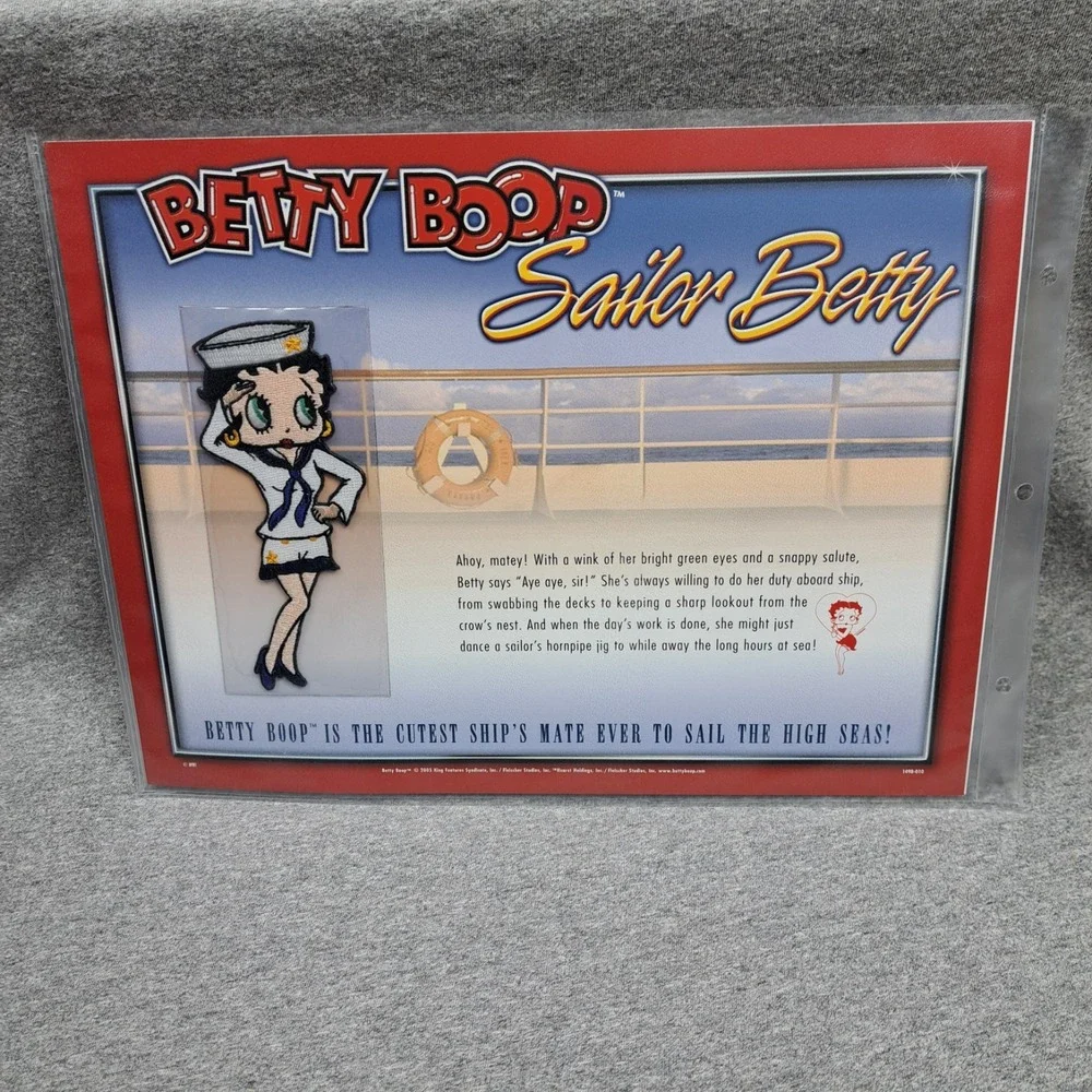Betty Boop Patch Sailor Betty Clothing Bag Patch Collectible Vintage Navy Marine